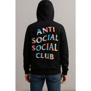Cozy Minimalist Black Fleece Hoodie BT21 Size S Unisex Fit